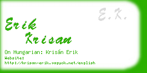erik krisan business card